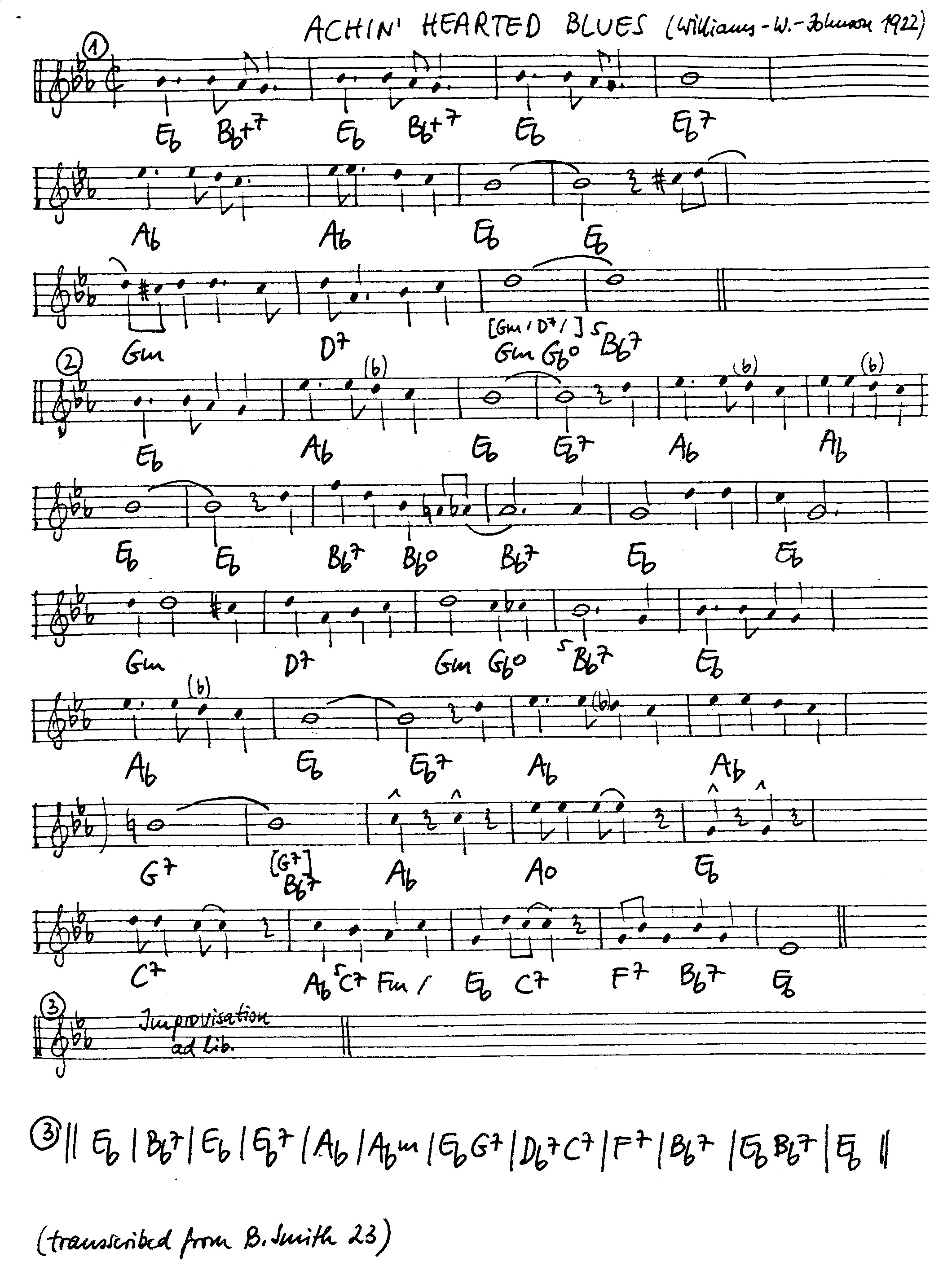 achin' hearted blues leadsheet – book us for your next 20s or gatsby event